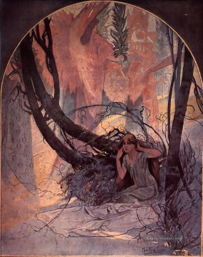 Ostern Chimes Awaken Natur 1896print Tschechisch Jugendstil Alphonse Mucha Ölgemälde